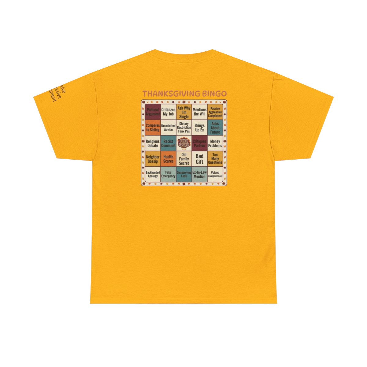 Color: Gold | Thankgiving Bingo Premium Graphic Tee