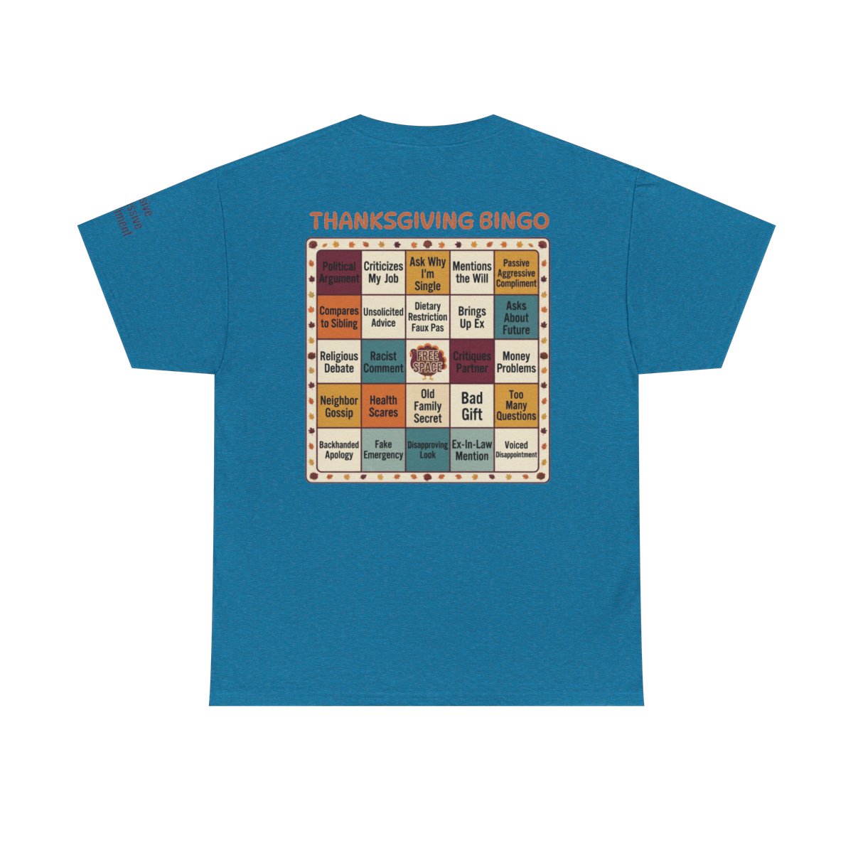 Color: Antique Sapphire | Thankgiving Bingo Premium Graphic Tee