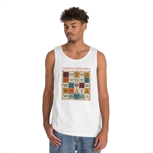 Color: White | Thankgiving Bingo Tank Top