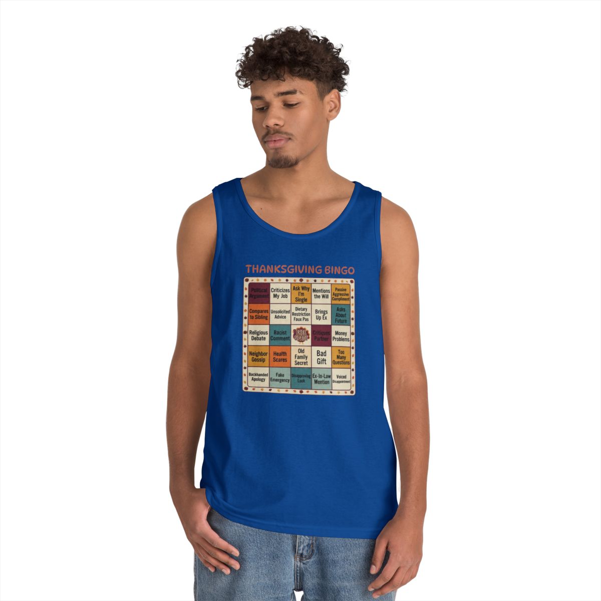 Color: Royal | Thankgiving Bingo Tank Top