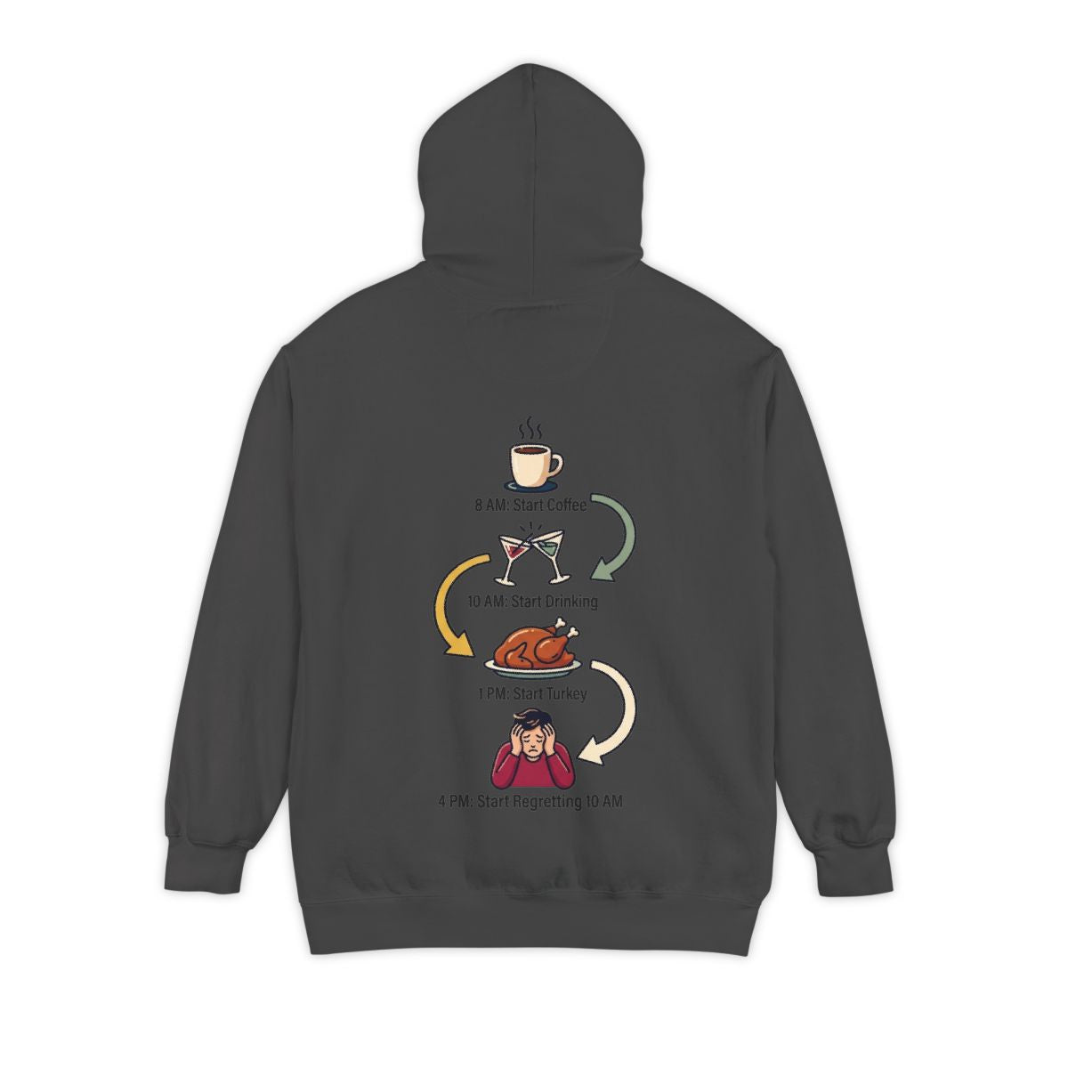 Color: Pepper | Thanksgiving Regrets Garment-Dyed Hoodie