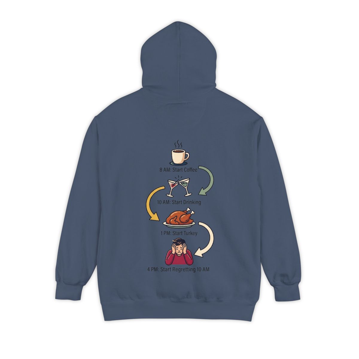 Color: Denim | Thanksgiving Regrets Garment-Dyed Hoodie