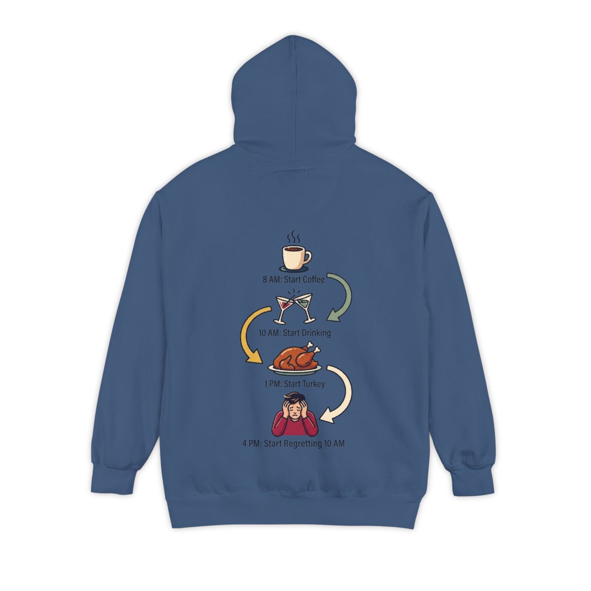 Color: True Navy | Thanksgiving Regrets Garment-Dyed Hoodie