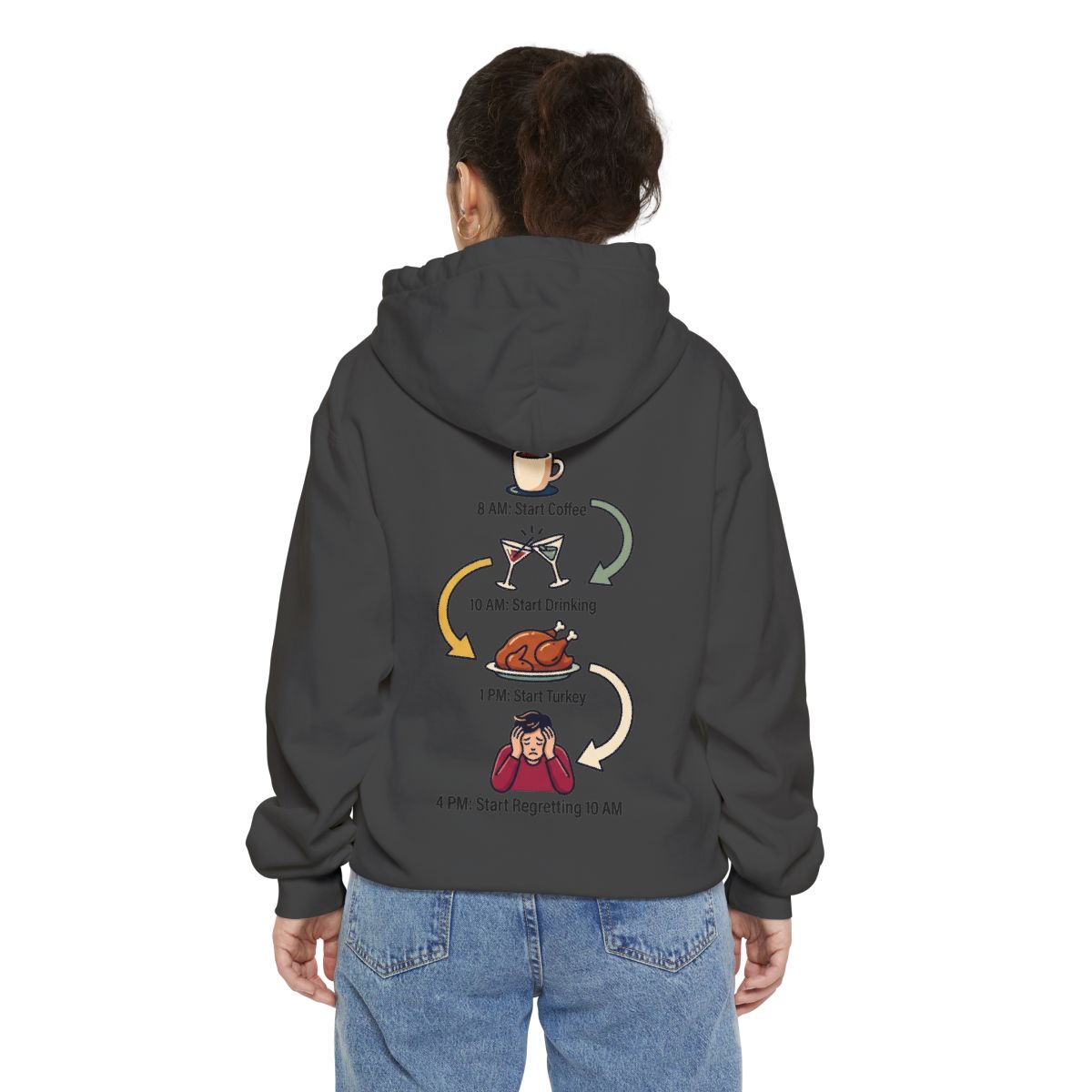 Color: Pepper | Thanksgiving Regrets Garment-Dyed Hoodie