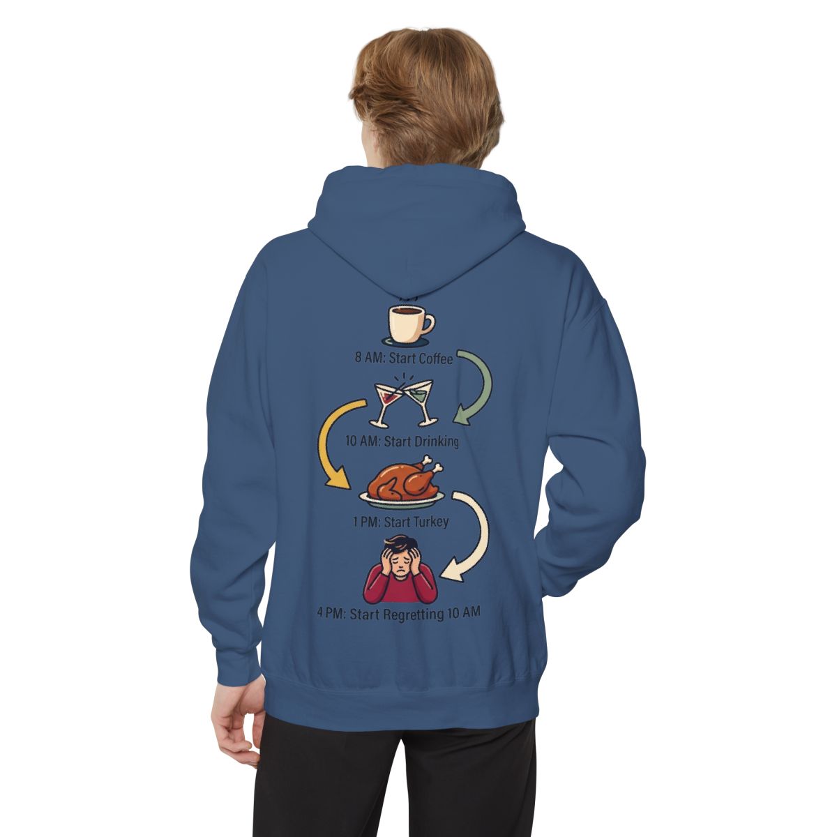Color: True Navy | Thanksgiving Regrets Garment-Dyed Hoodie