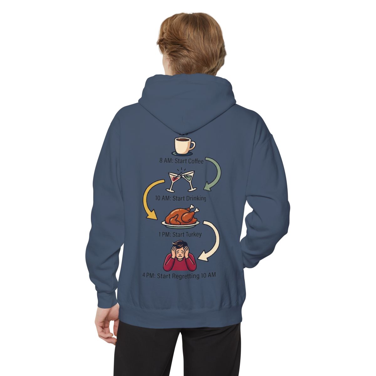 Color: Denim | Thanksgiving Regrets Garment-Dyed Hoodie