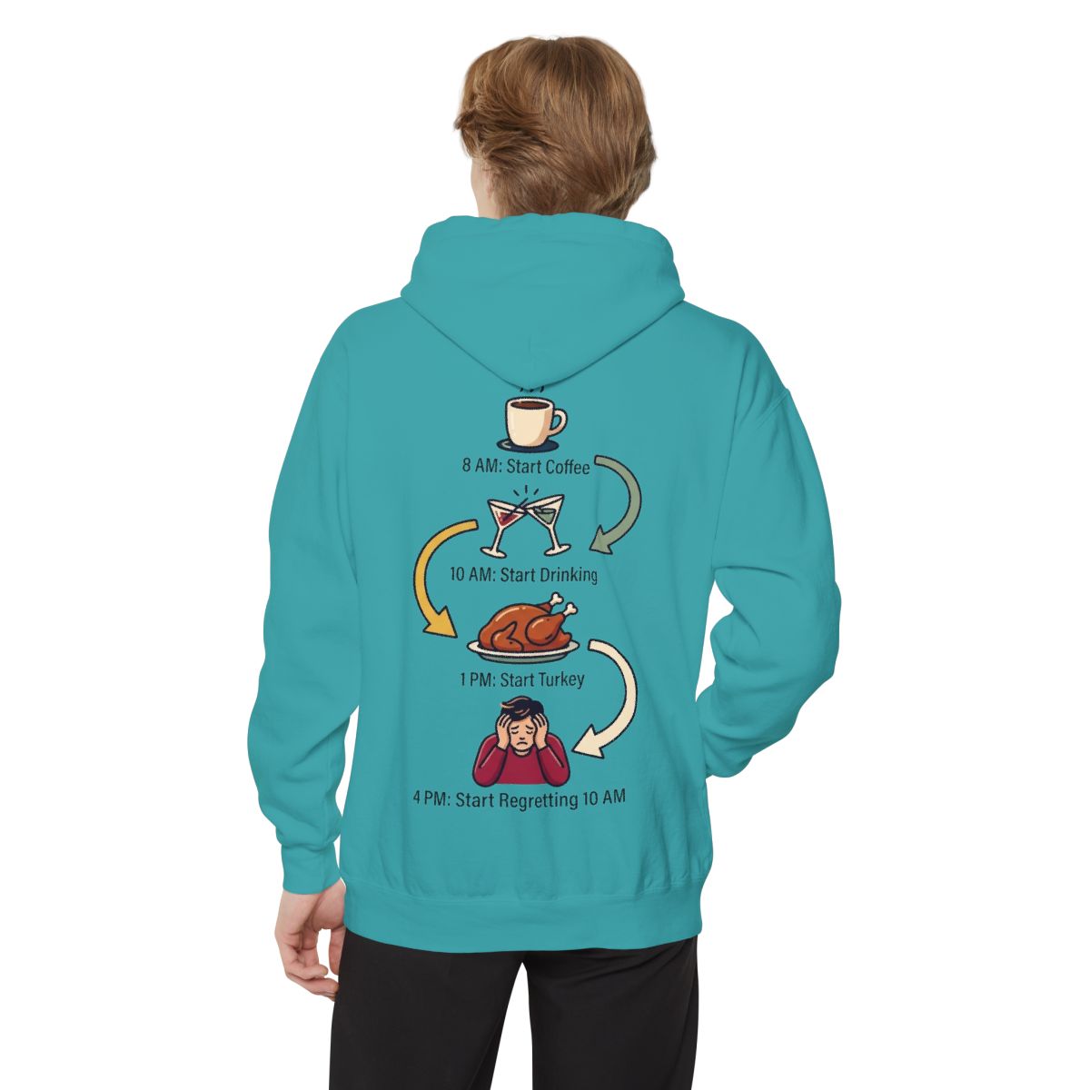 Color: Seafoam | Thanksgiving Regrets Garment-Dyed Hoodie