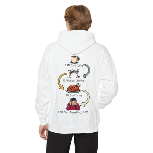 Color: White | Thanksgiving Regrets Garment-Dyed Hoodie