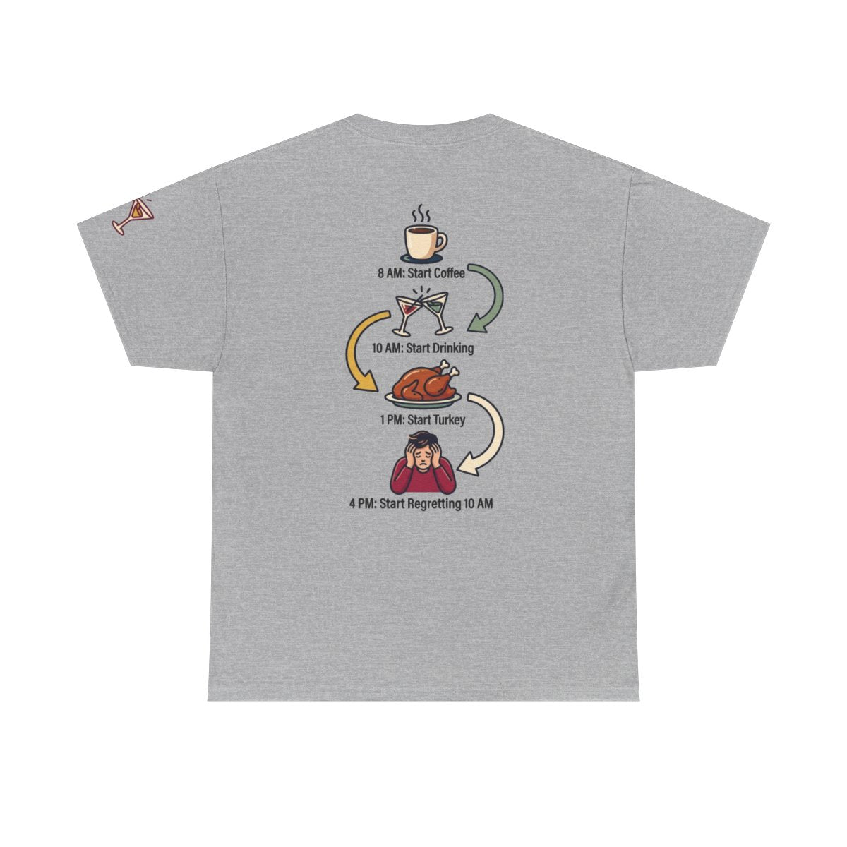 Color: Sport Grey | Thanksgiving Regrets Premium Graphic Tee