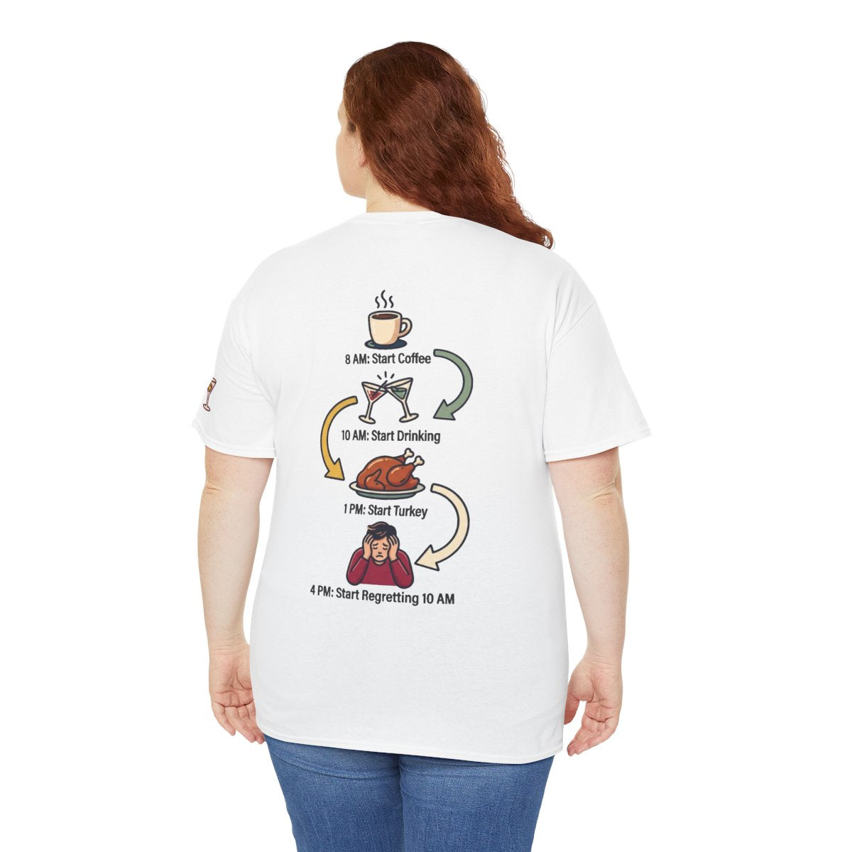 Color: White | Thanksgiving Regrets Premium Graphic Tee