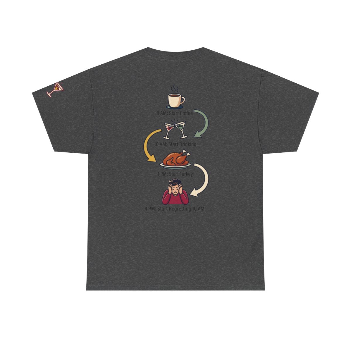 Color: Dark Heather | Thanksgiving Regrets Premium Graphic Tee
