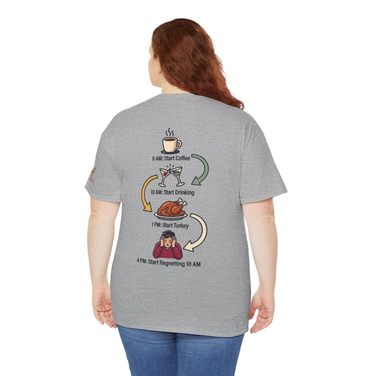 Color: Sport Grey | Thanksgiving Regrets Premium Graphic Tee