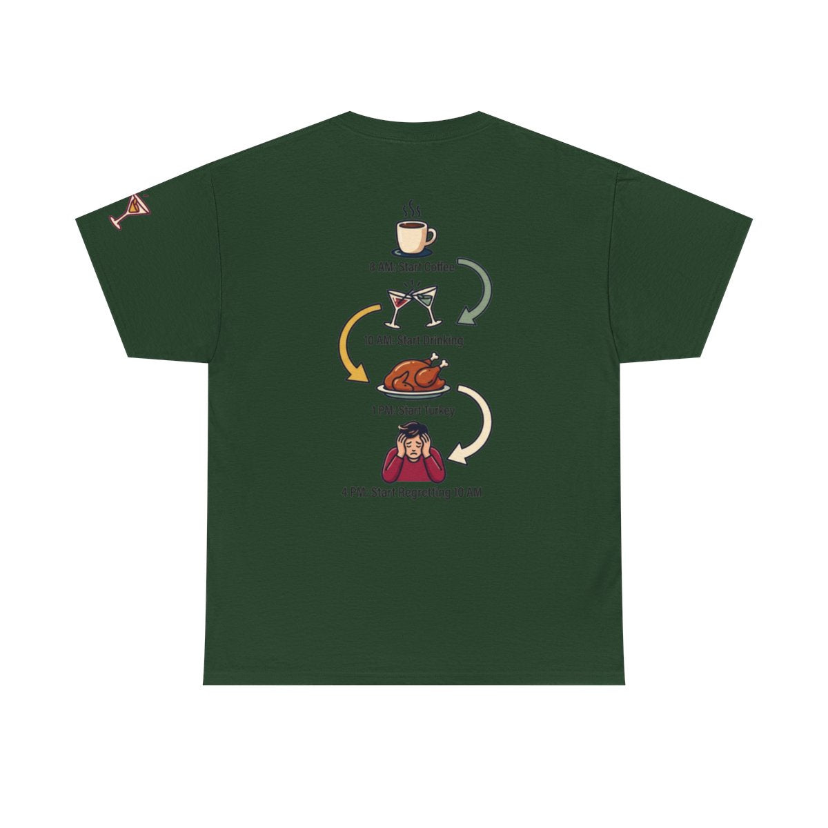 Color: Forest Green | Thanksgiving Regrets Premium Graphic Tee