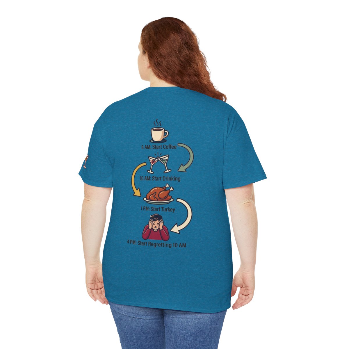 Color: Antique Sapphire | Thanksgiving Regrets Premium Graphic Tee