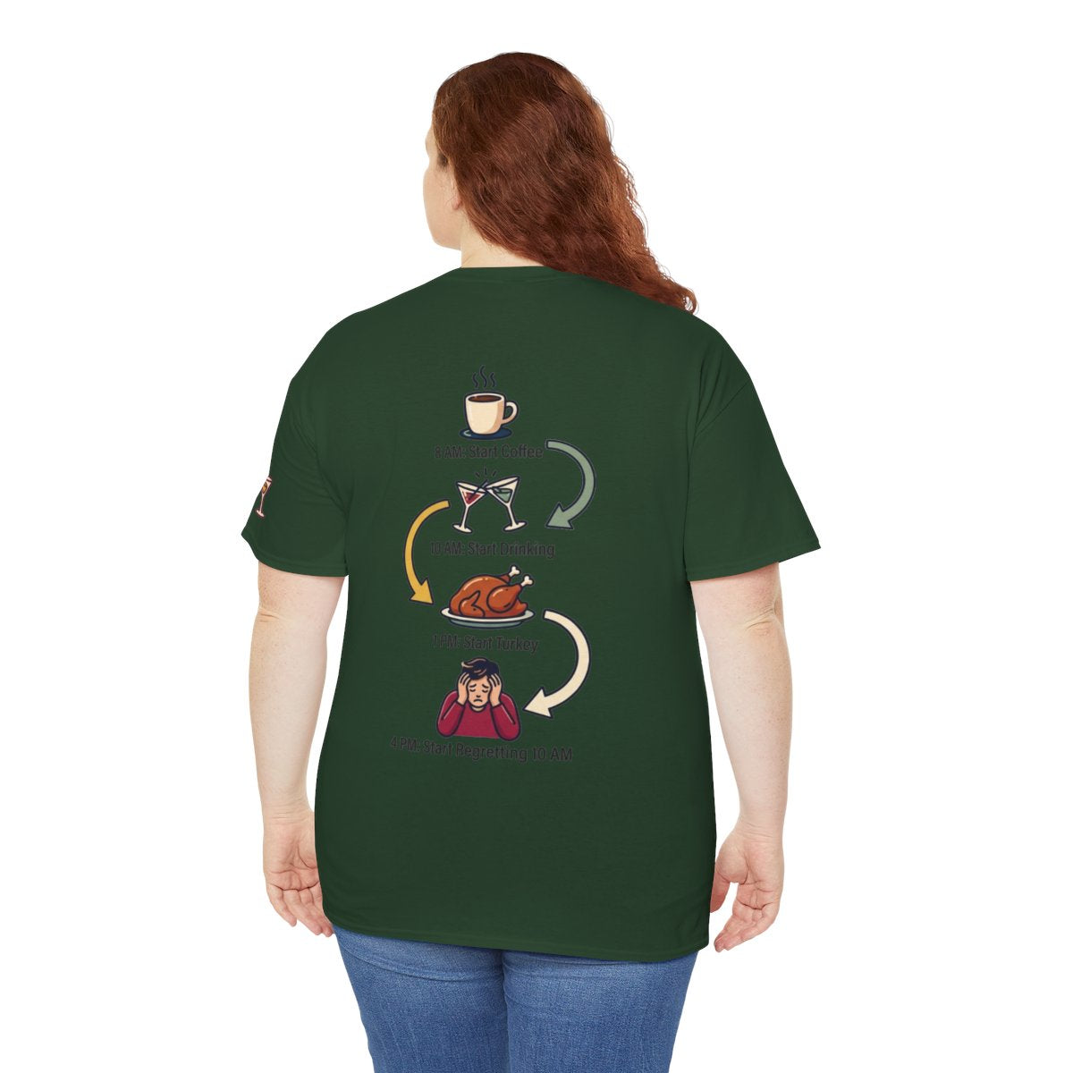 Color: Forest Green | Thanksgiving Regrets Premium Graphic Tee