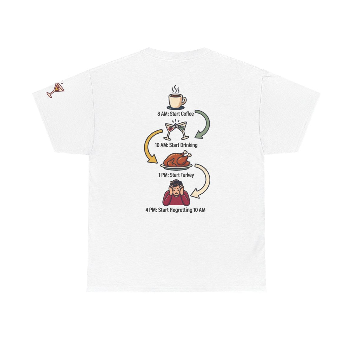 Color: White | Thanksgiving Regrets Premium Graphic Tee