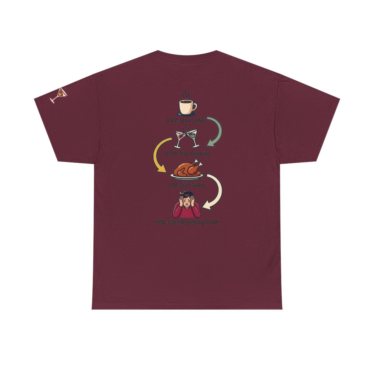 Color: Maroon | Thanksgiving Regrets Premium Graphic Tee