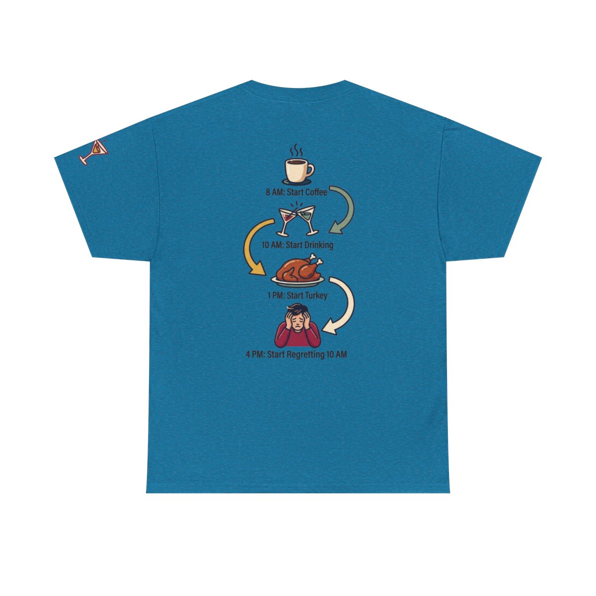 Color: Antique Sapphire | Thanksgiving Regrets Premium Graphic Tee