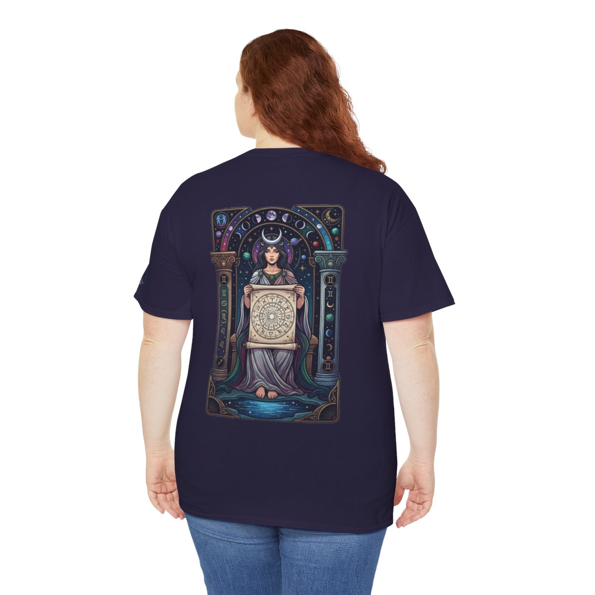 Color: Blackberry | The Cosmic Tarot (High Priestess) Premium Graphic Tee
