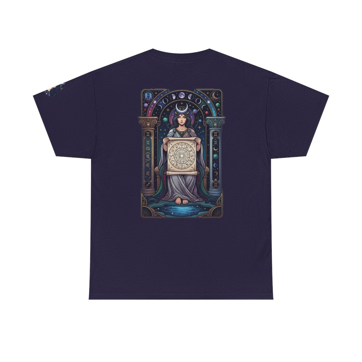 Color: Blackberry | The Cosmic Tarot (High Priestess) Premium Graphic Tee