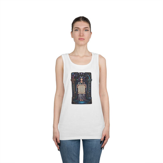 Color: White | The Cosmic Tarot (High Priestess) Tank Top