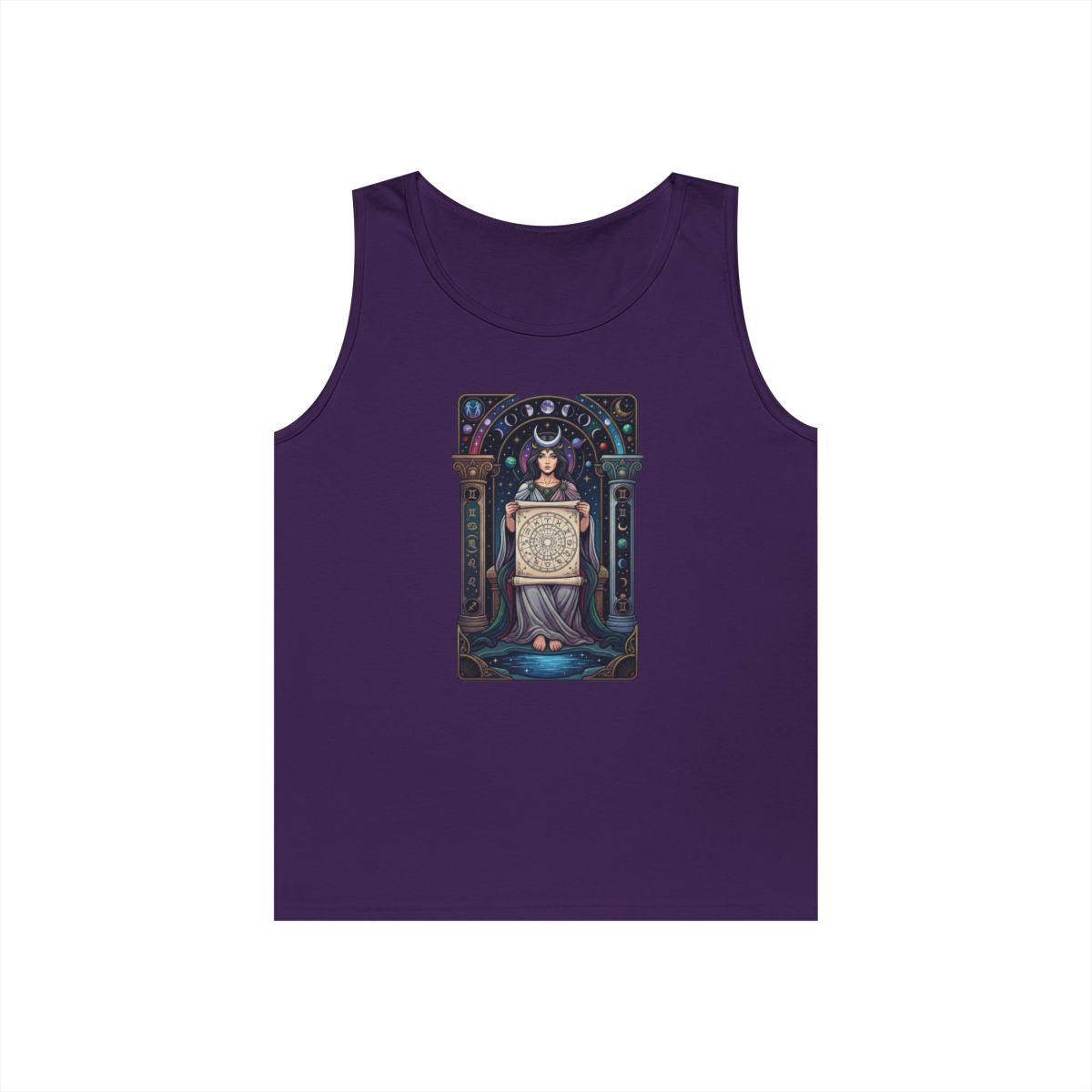 Color: Purple | The Cosmic Tarot (High Priestess) Tank Top