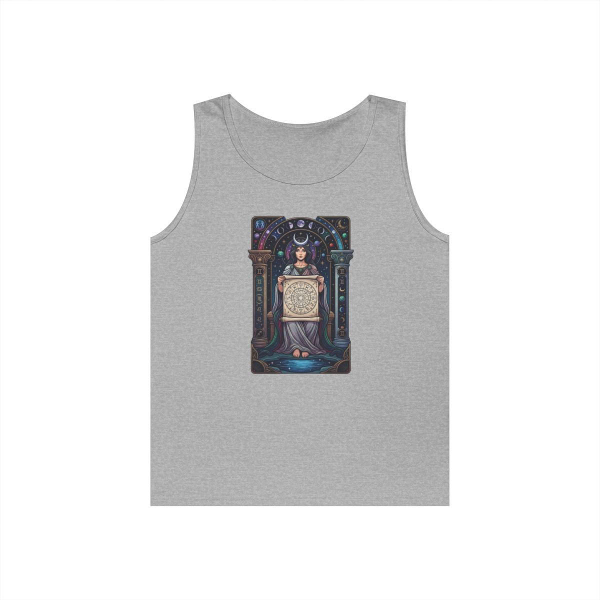 Color: Sport Grey | The Cosmic Tarot (High Priestess) Tank Top