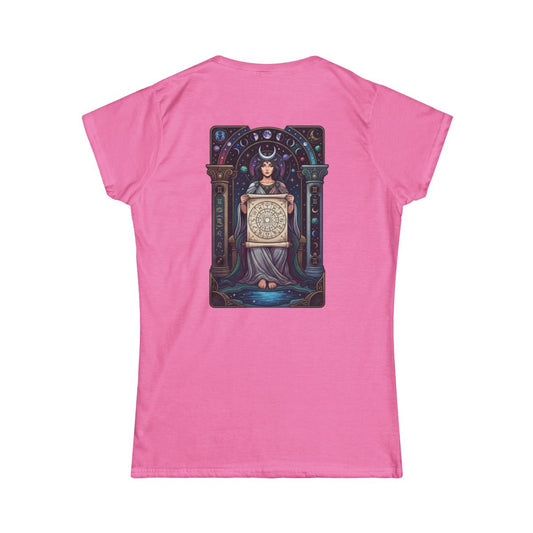 Color: Azalea | The Cosmic Tarot (High Priestess) Women's Tee