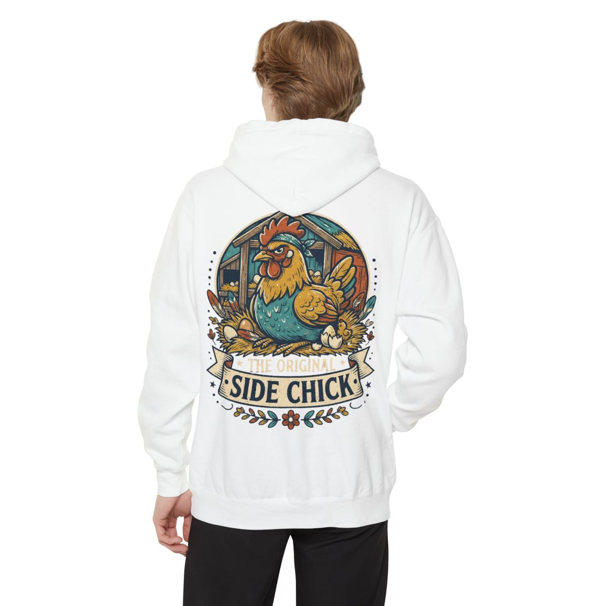 Color: White | The Original Side Chick Garment-Dyed Hoodie
