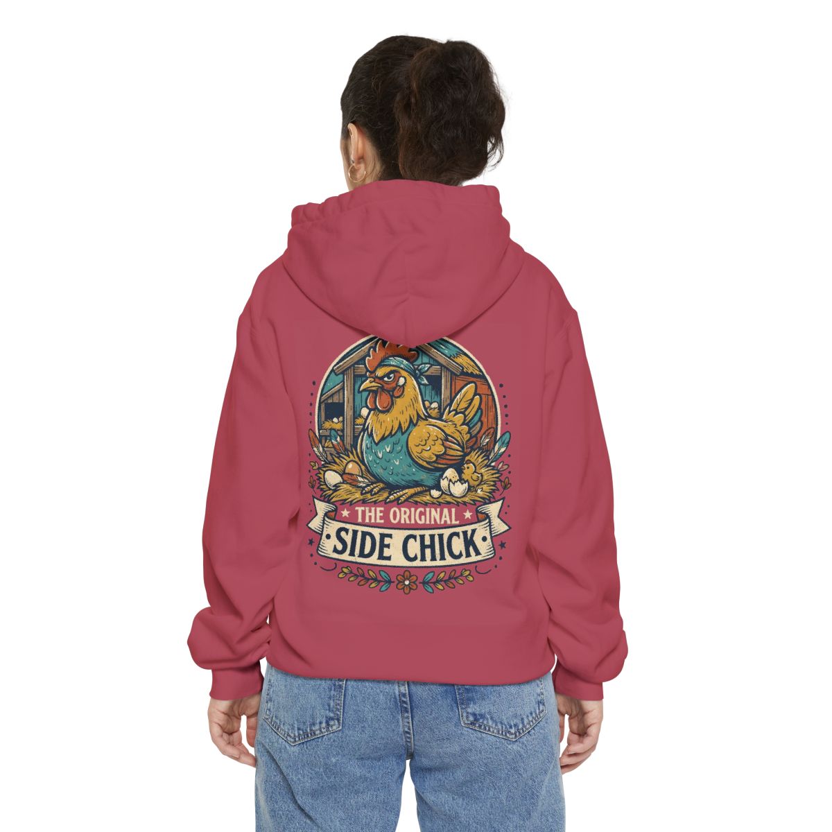 Color: Crimson | The Original Side Chick Garment-Dyed Hoodie
