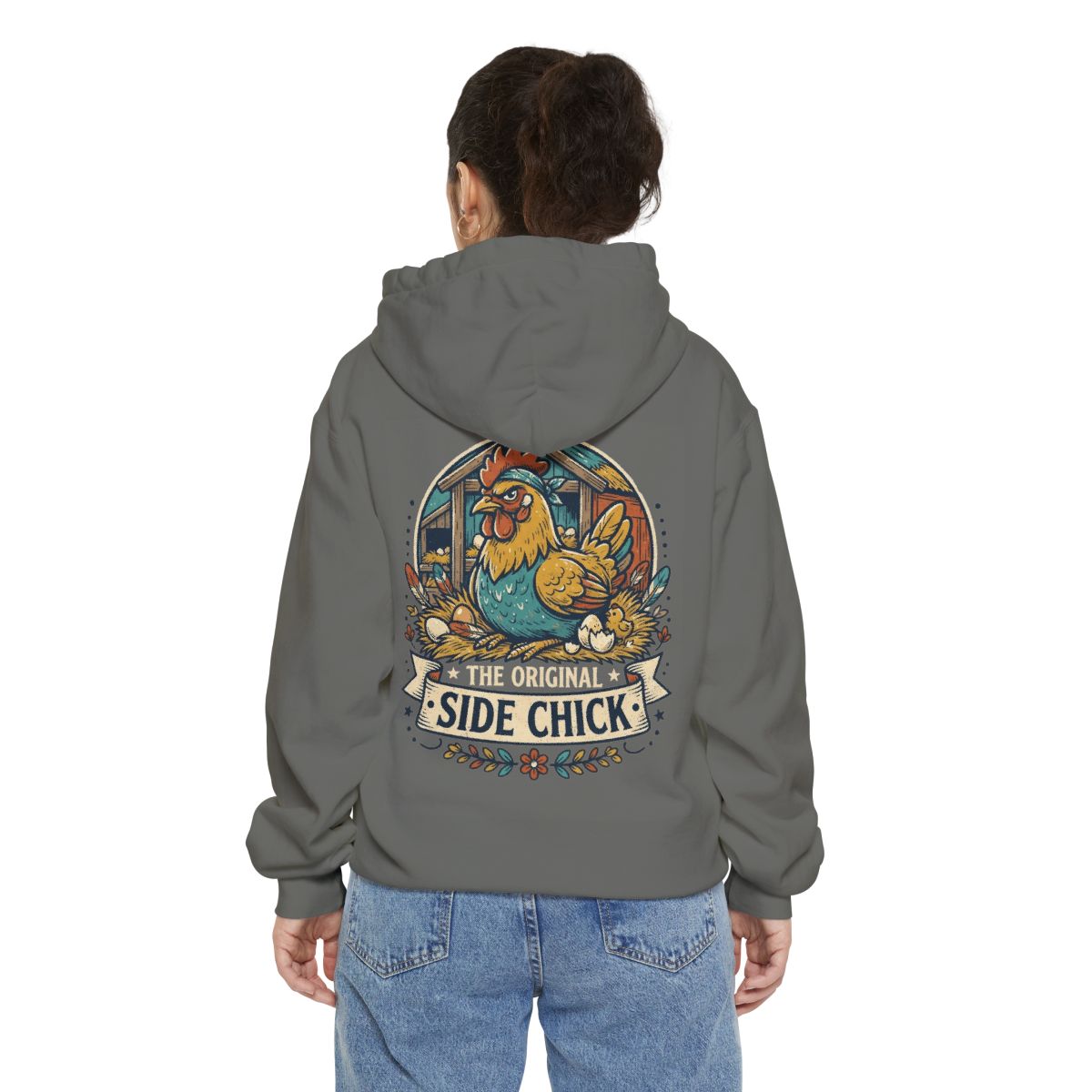 Color: Grey | The Original Side Chick Garment-Dyed Hoodie