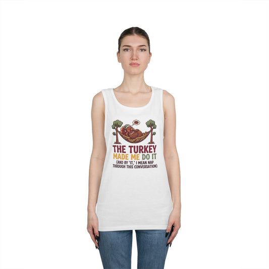 Color: White | The Turkey Made Me Do It Tank Top