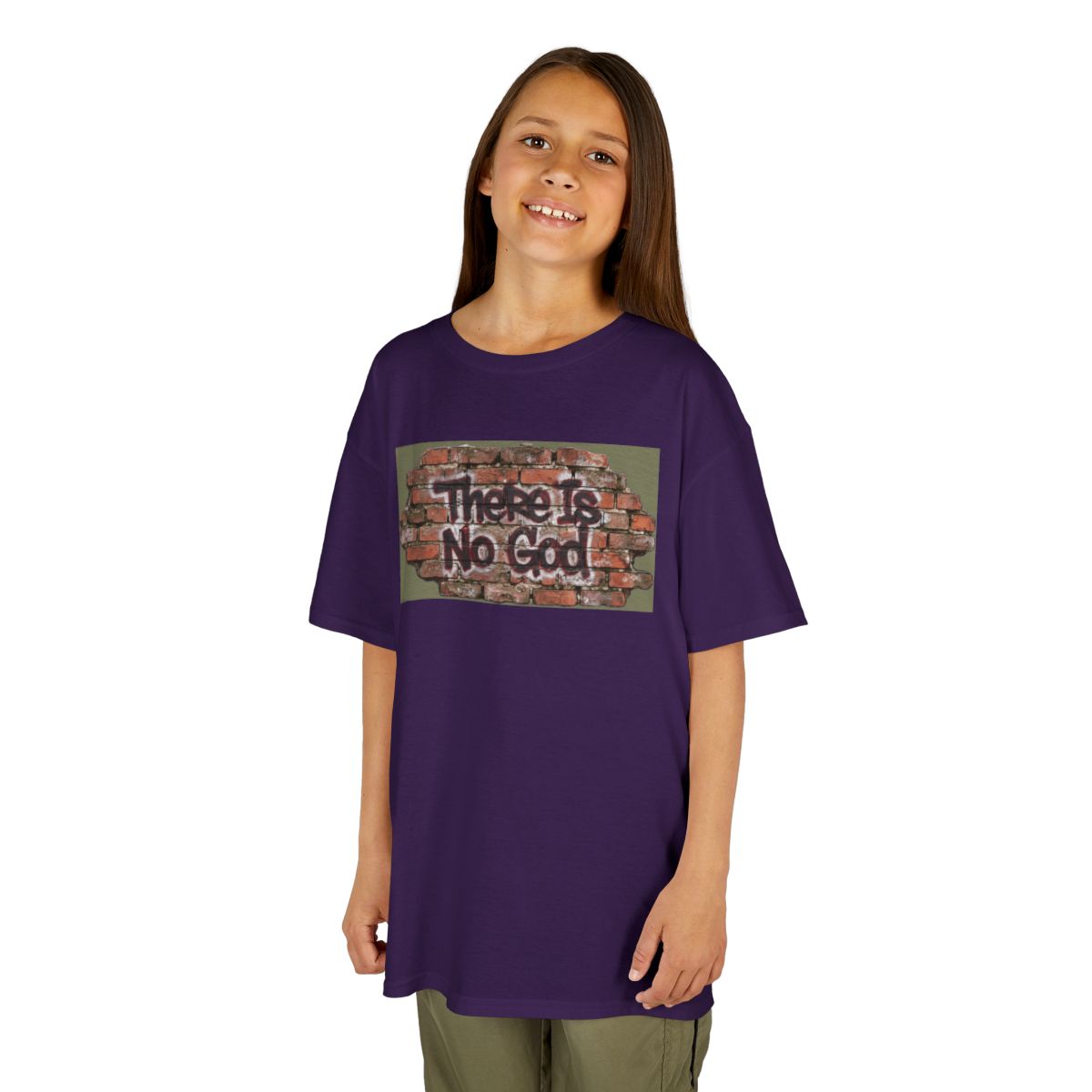 Color: Purple | There is No God Kids Tee