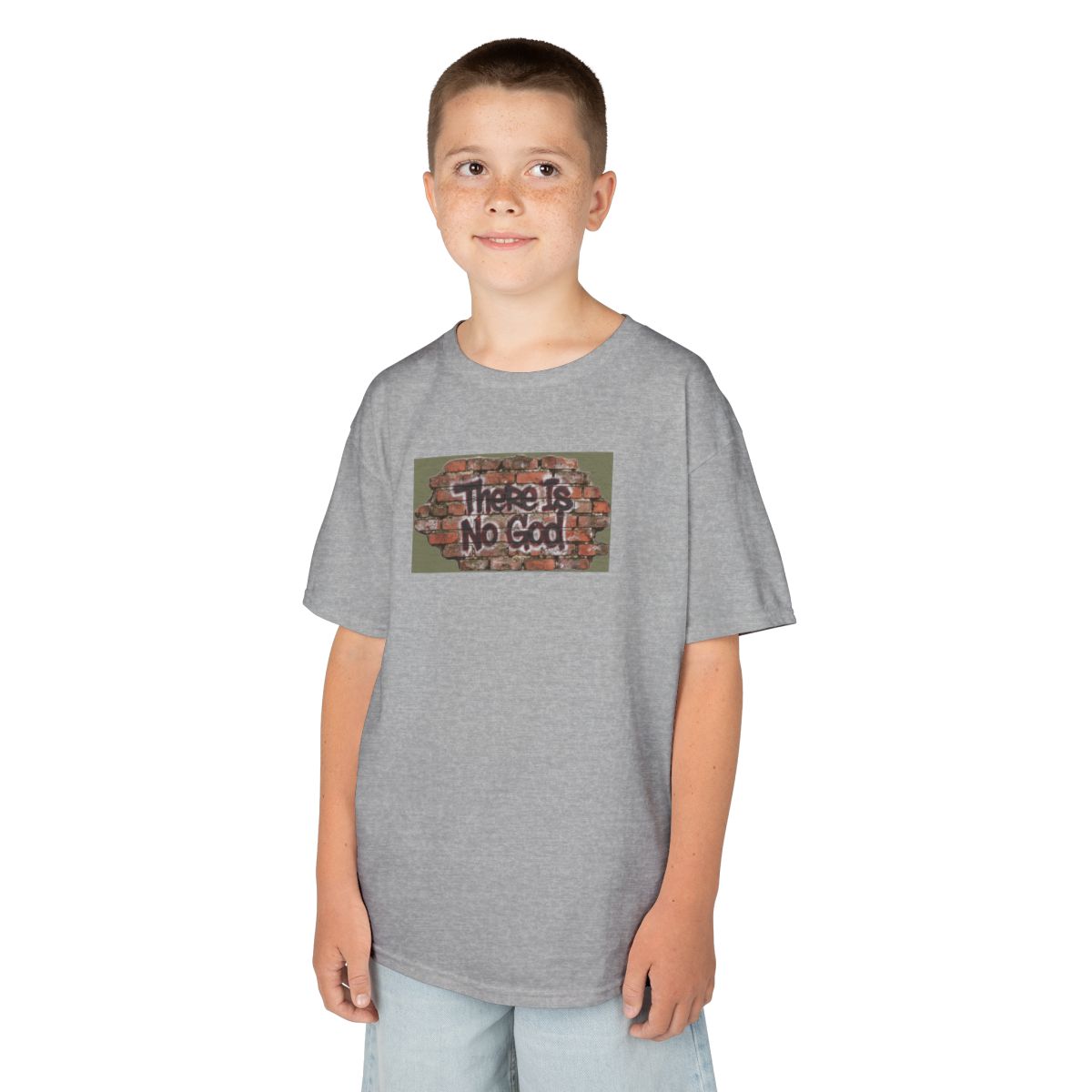 Color: Sport Grey | There is No God Kids Tee