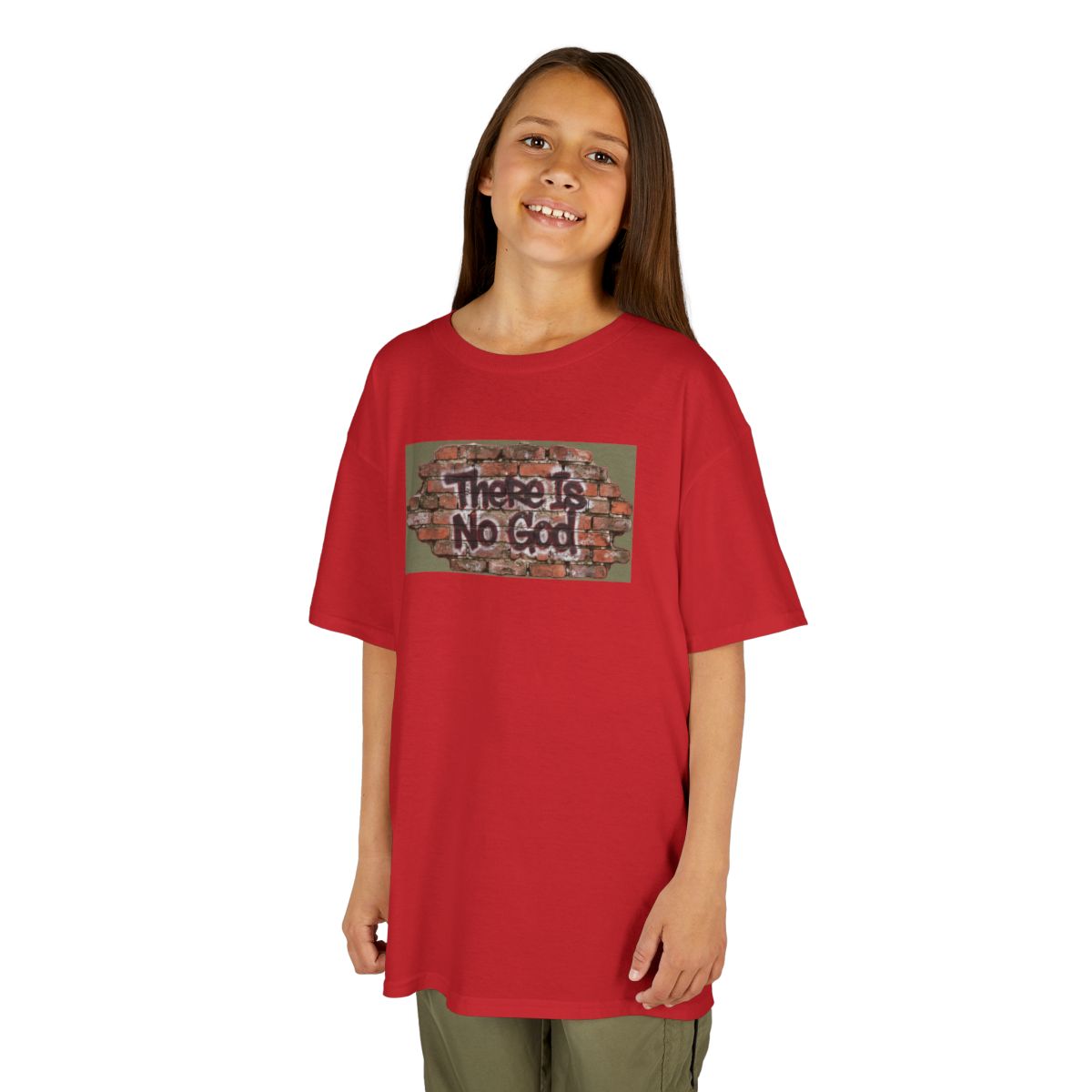 Color: Red | There is No God Kids Tee