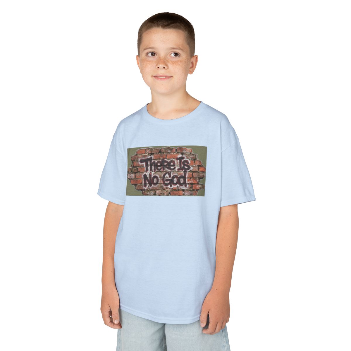 Color: Light Blue | There is No God Kids Tee