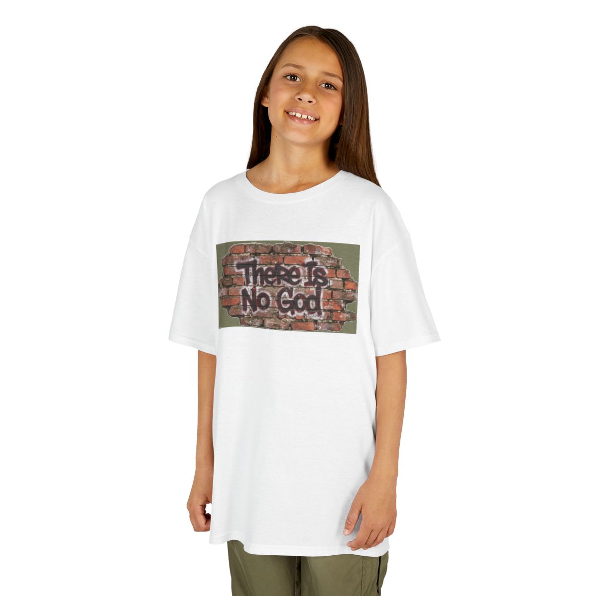 Color: White | There is No God Kids Tee