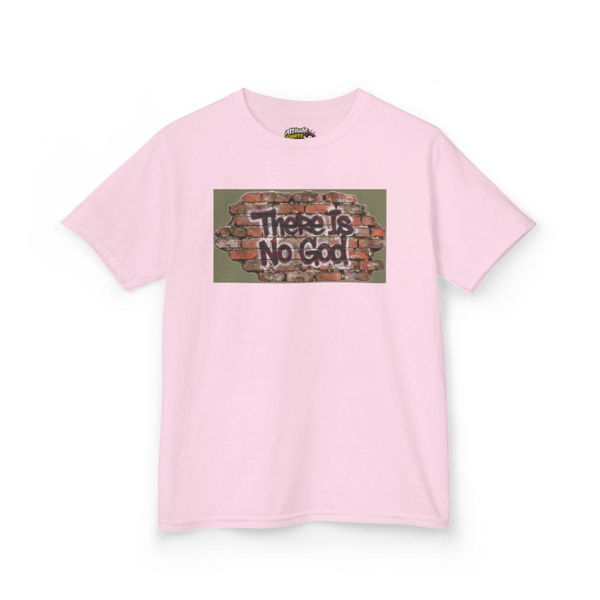 Color: Light Pink | There is No God Kids Tee