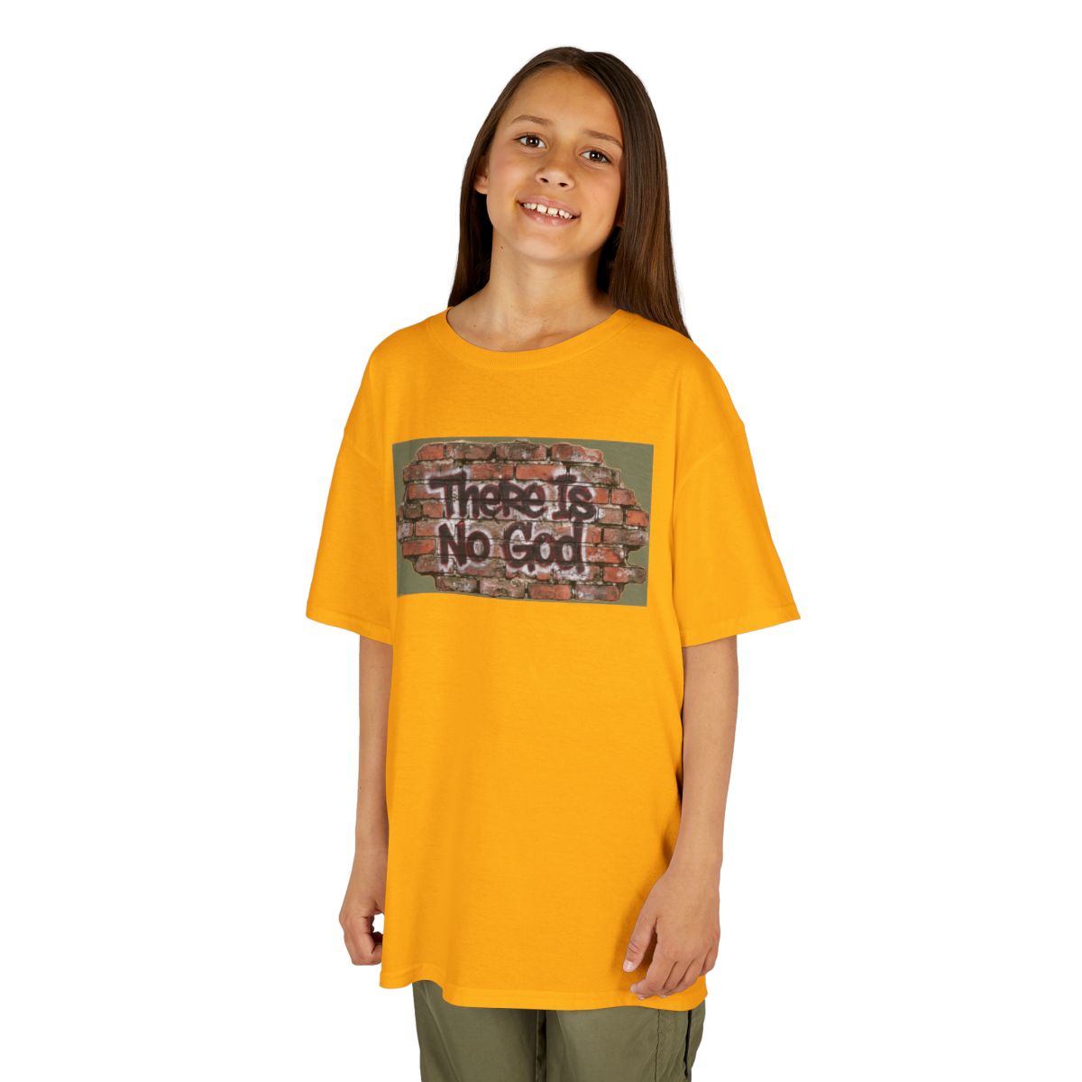 Color: Gold | There is No God Kids Tee