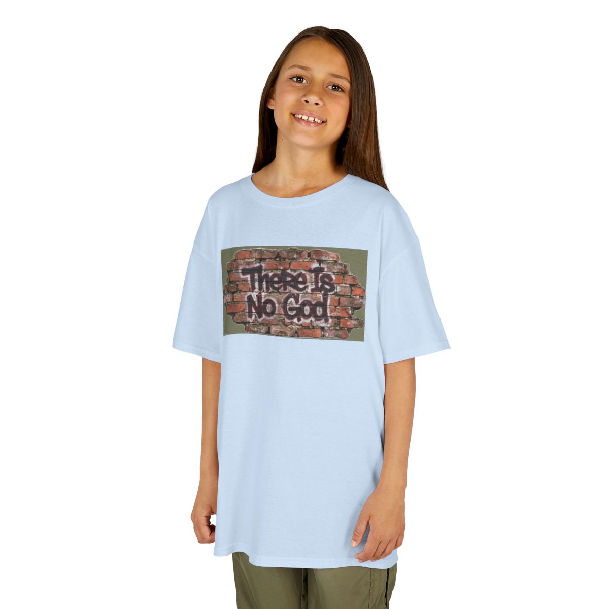 Color: Light Blue | There is No God Kids Tee