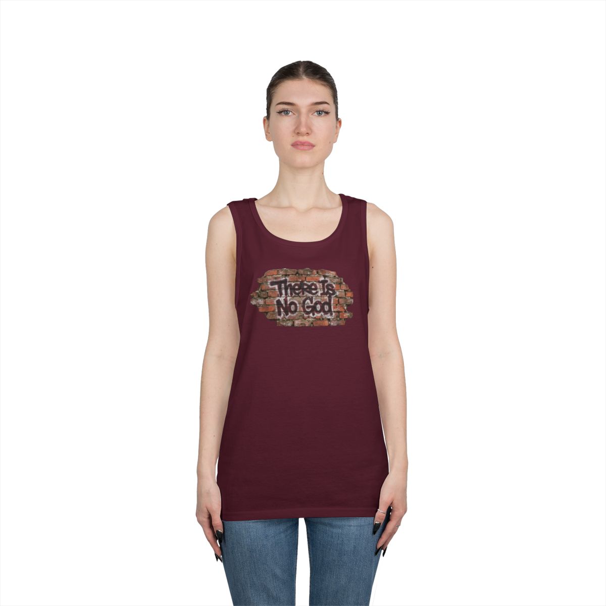 Color: Maroon | There is No God Tank Top