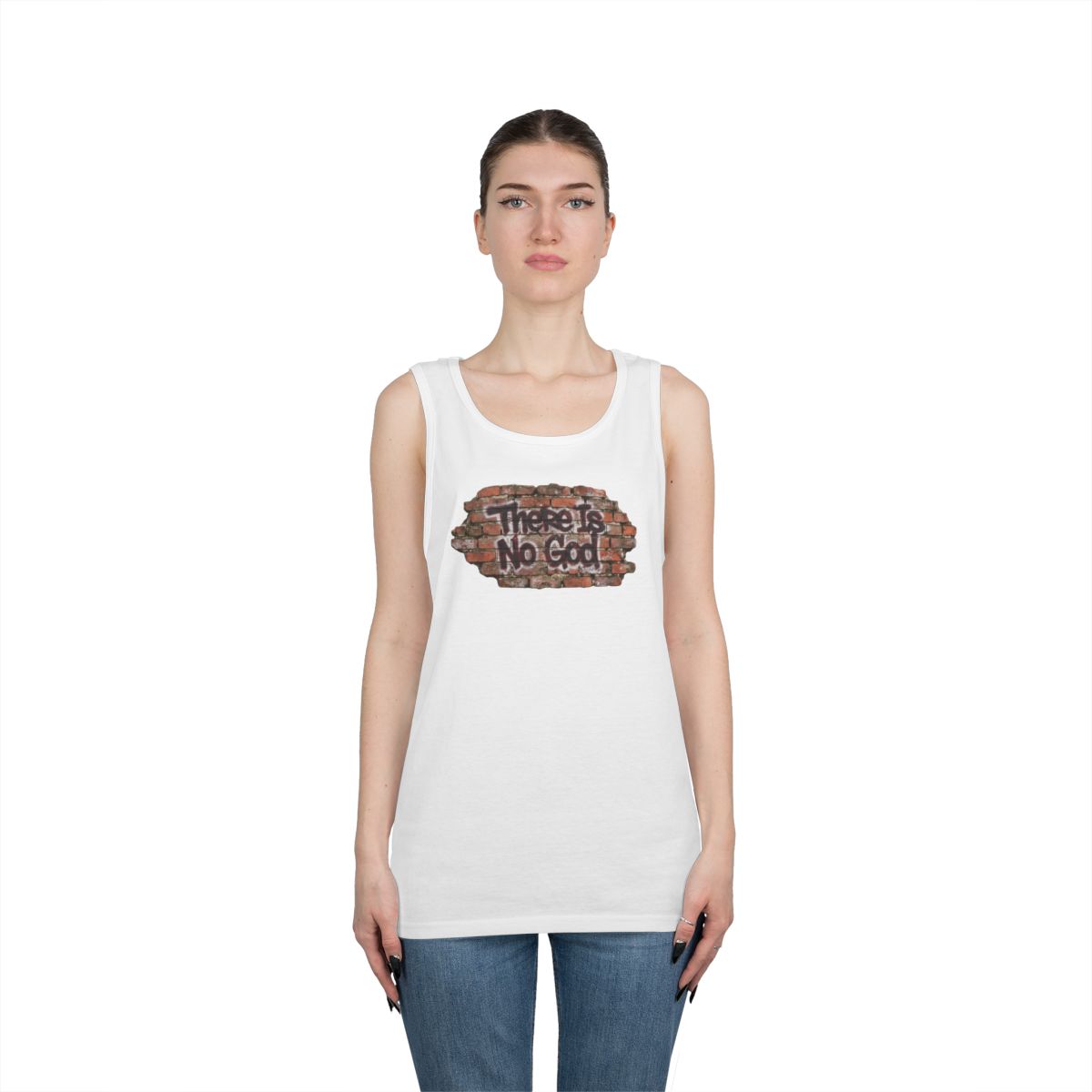 Color: White | There is No God Tank Top