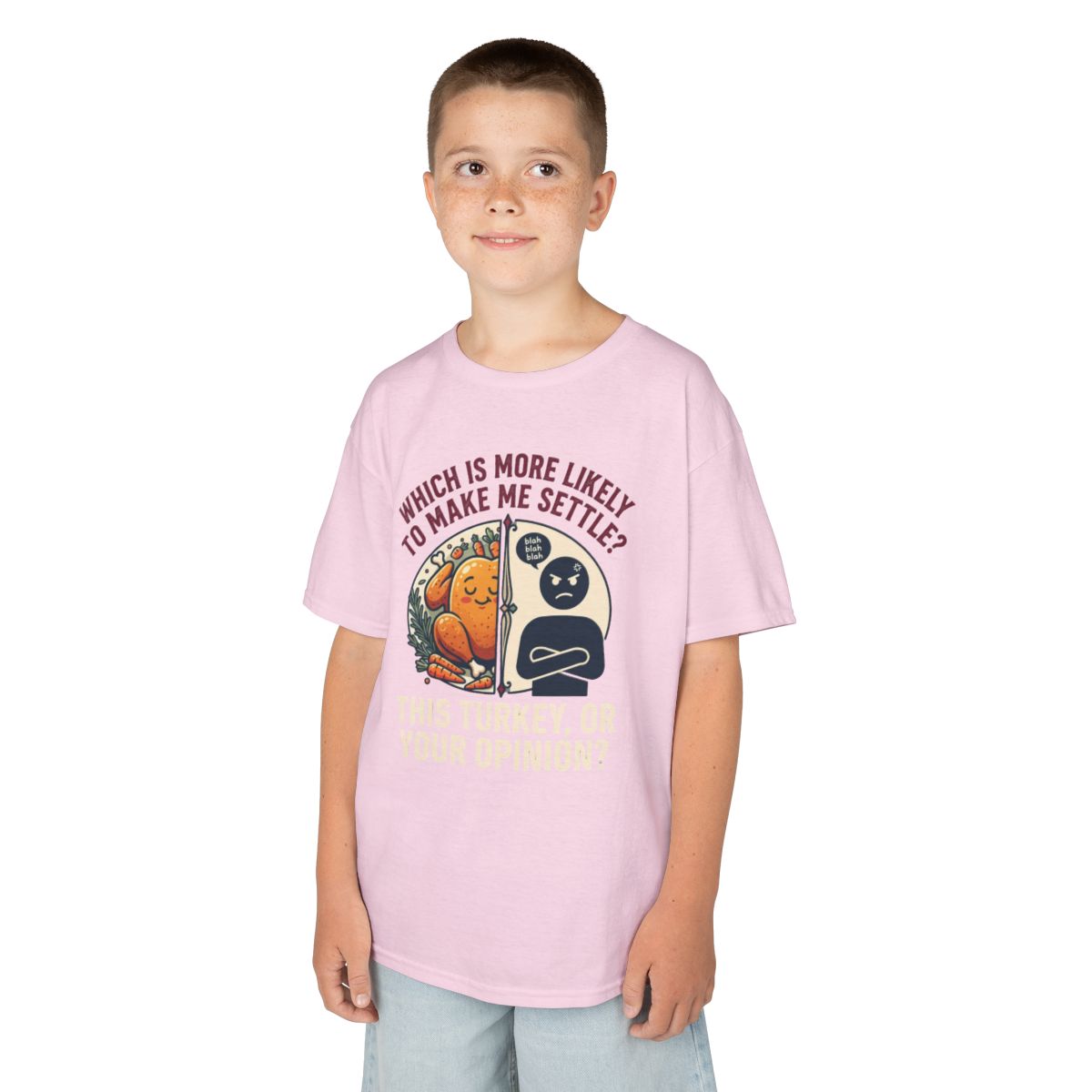 Color: Light Pink | This Turikey Or Your Opinion Kids Tee