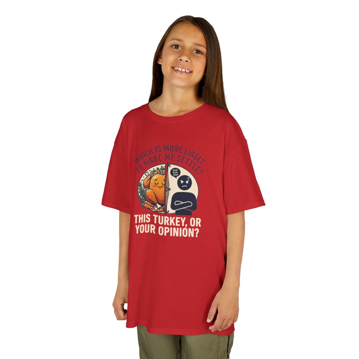 Color: Red | This Turikey Or Your Opinion Kids Tee