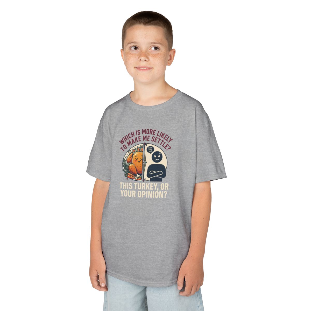 Color: Sport Grey | This Turikey Or Your Opinion Kids Tee