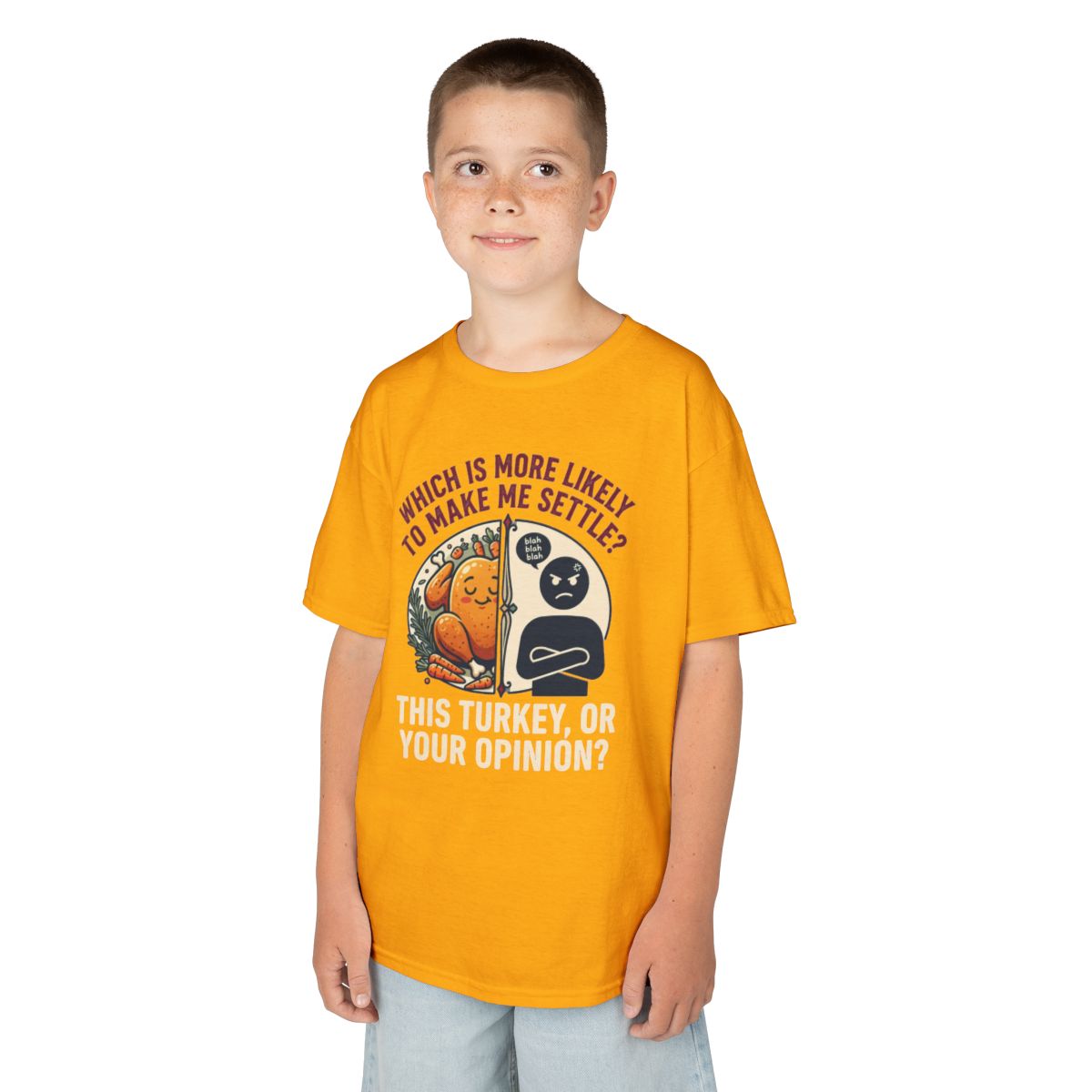 Color: Gold | This Turikey Or Your Opinion Kids Tee