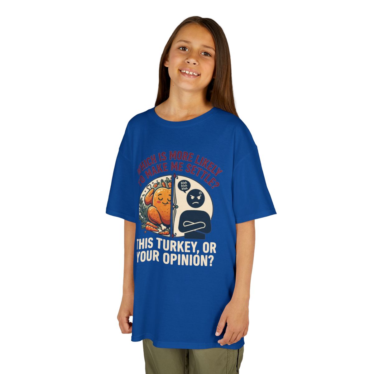 Color: Royal | This Turikey Or Your Opinion Kids Tee