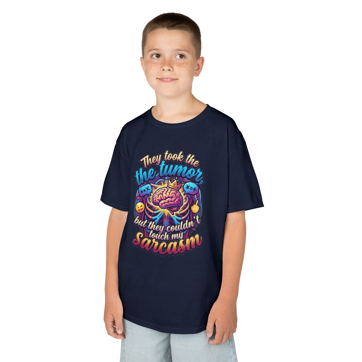 Color: Navy | Took the Tumor But Not My Saracasm Kids Tee