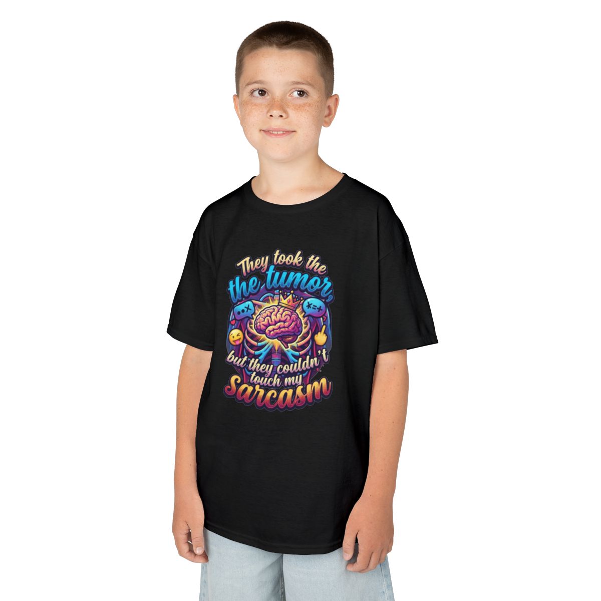 Color: Black | Took the Tumor But Not My Saracasm Kids Tee