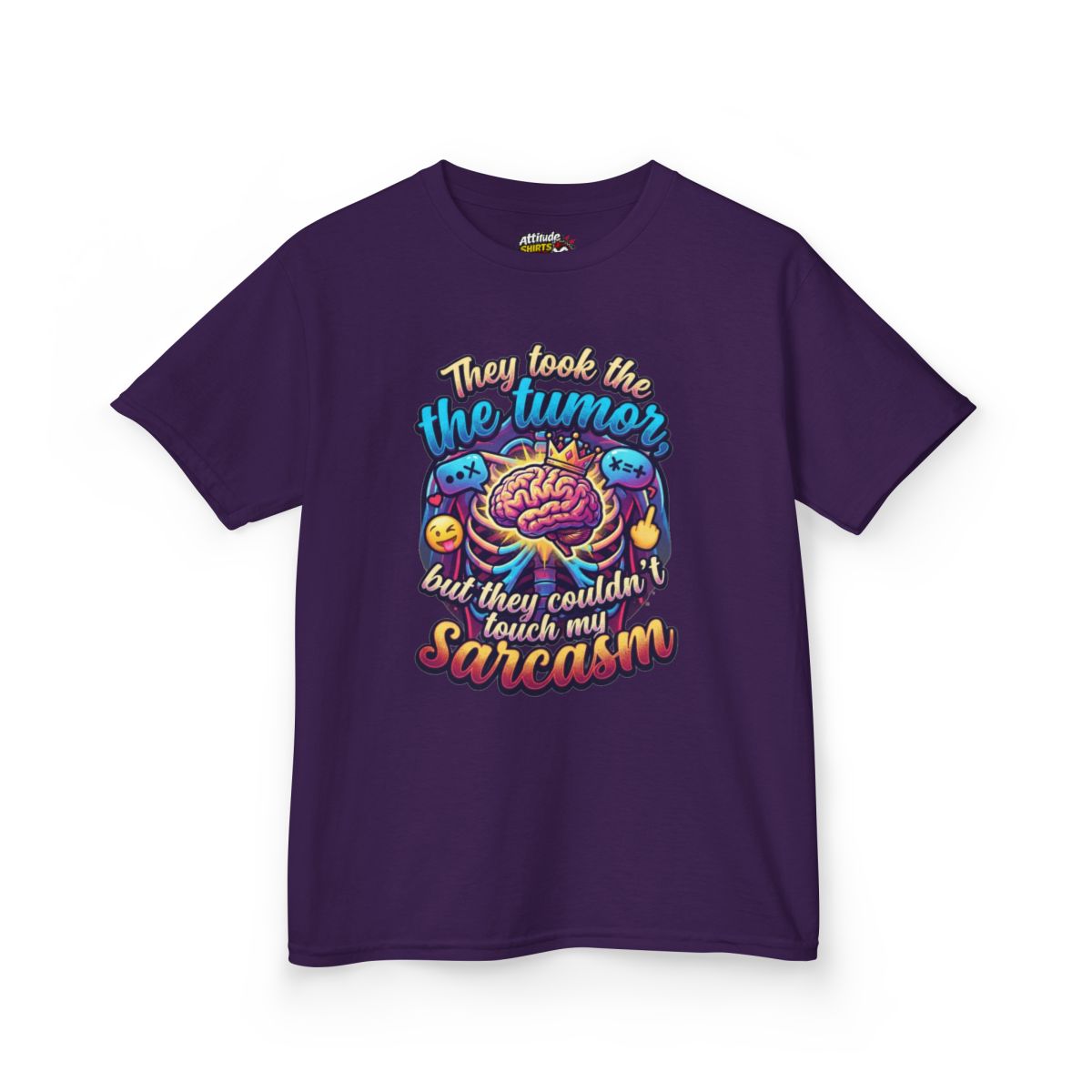 Color: Purple | Took the Tumor But Not My Saracasm Kids Tee